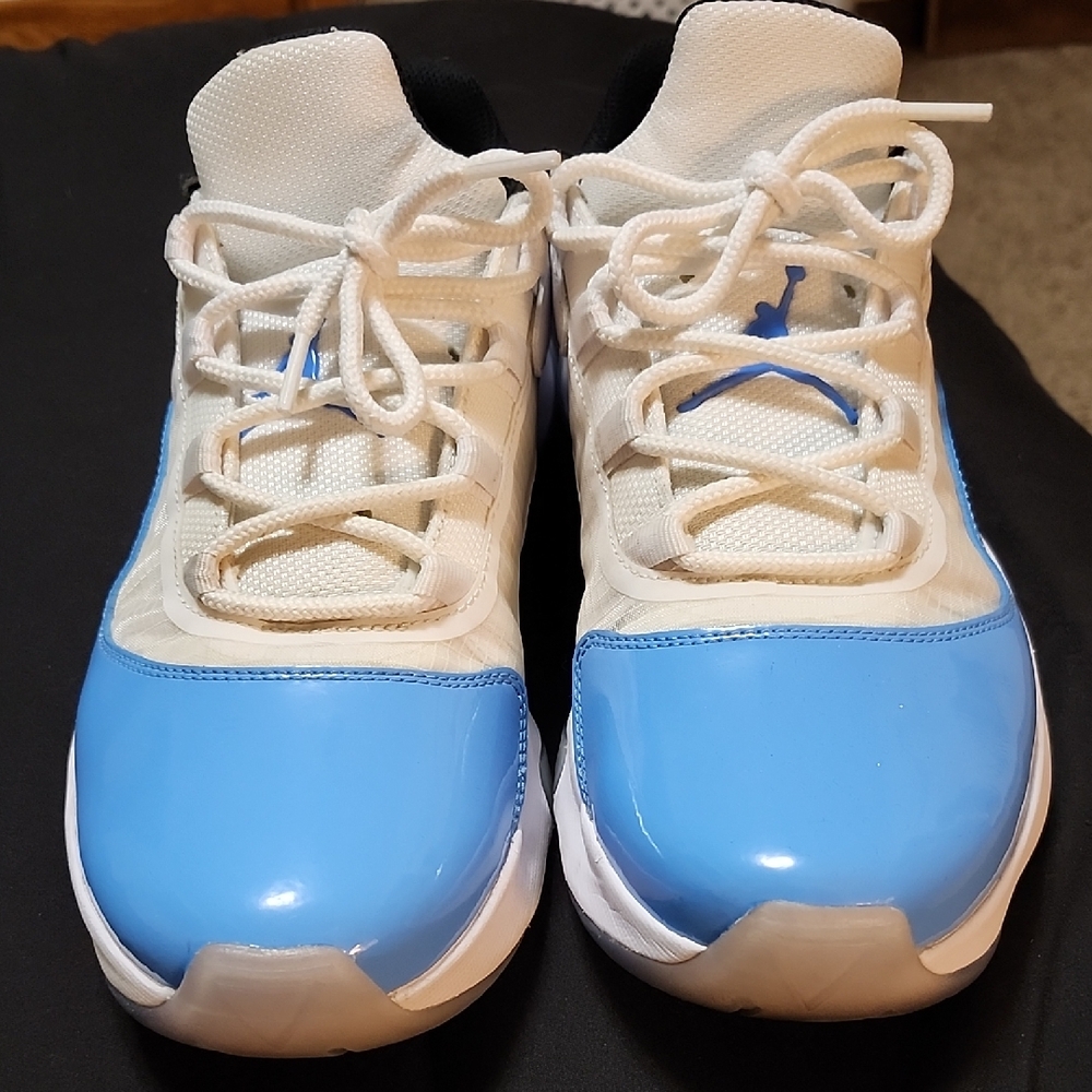 Jordan White and Blue Athletic Shoes